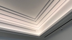 The lighting systems and air conditioning are expertly concealed in the ceilings.